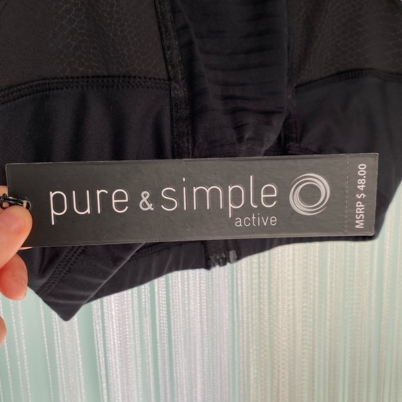 Black Sheer Activewear Zipper Sports Bra Top NWT Size M - Picture 16 of 17